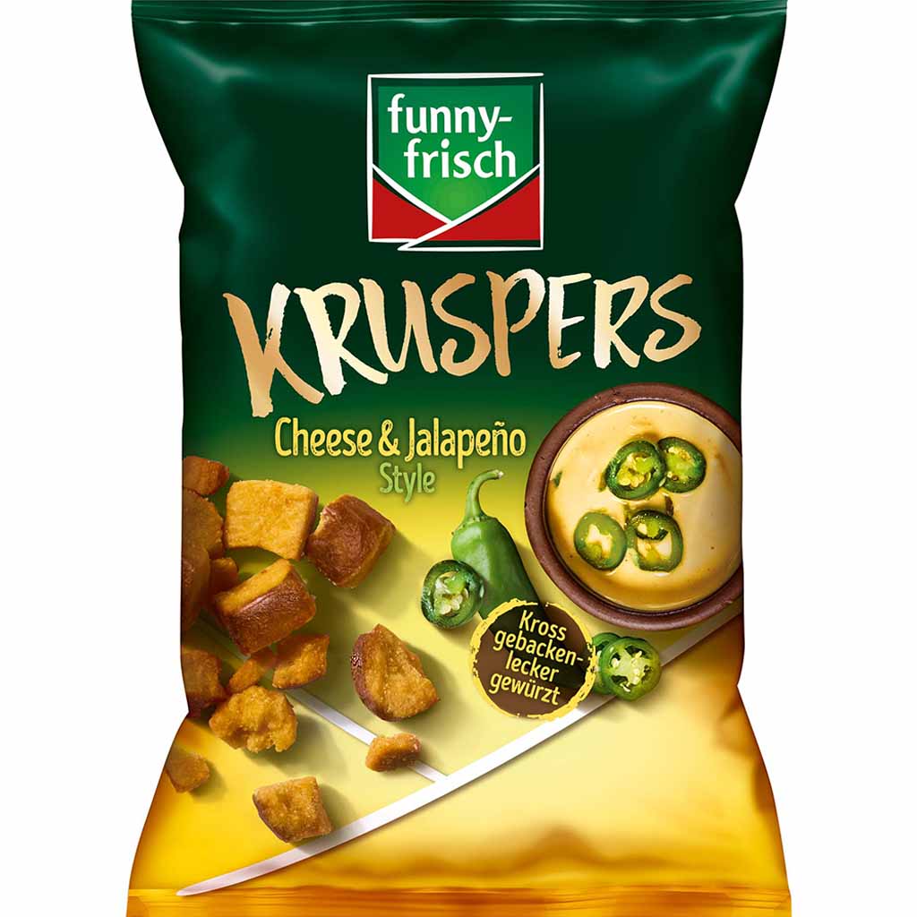 funny frisch Knuspers Cheese & Jalapeno Style 120g MHD:24.3.25