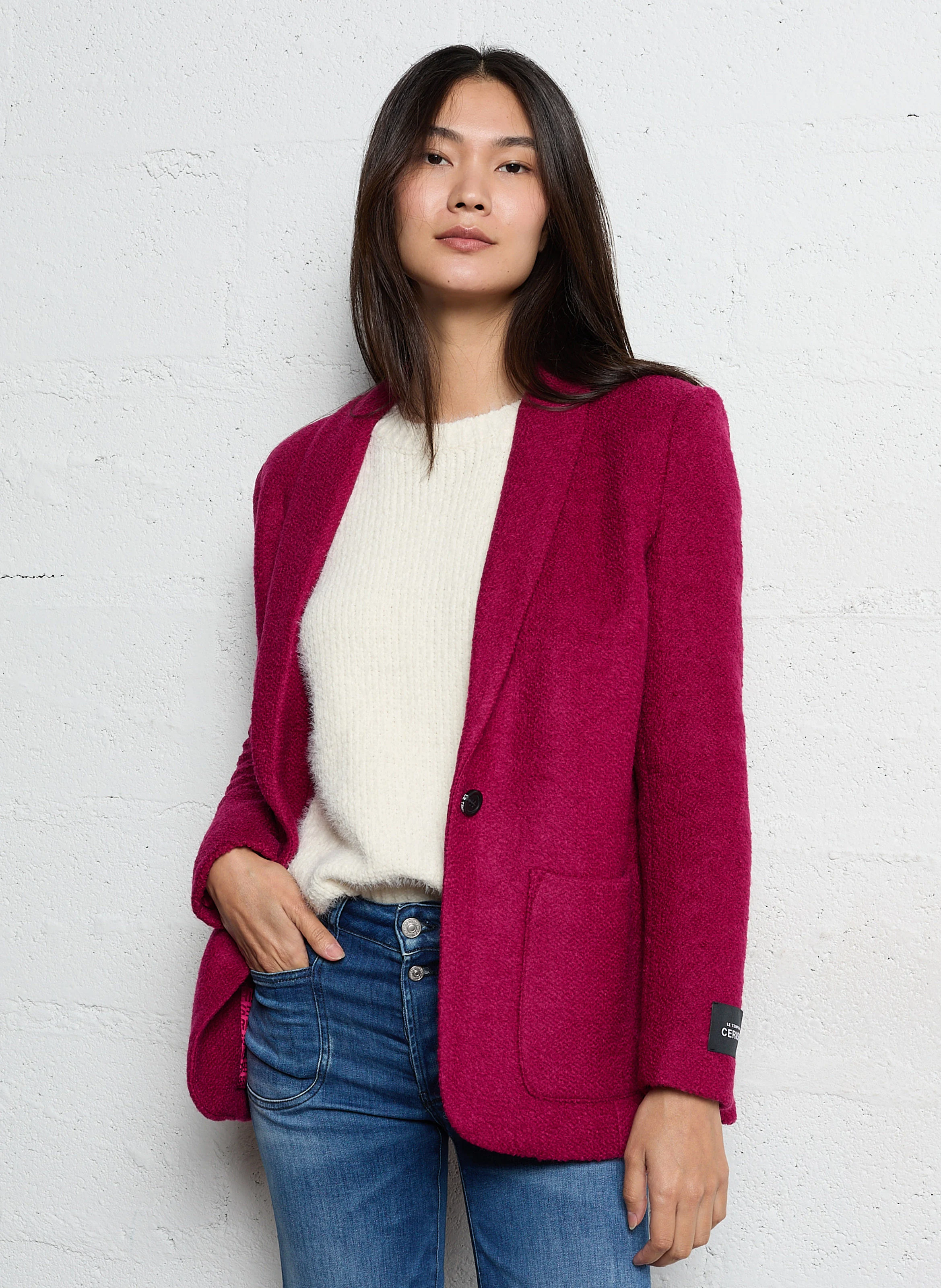 GREDOS - Veste de tailleur droite | Rose