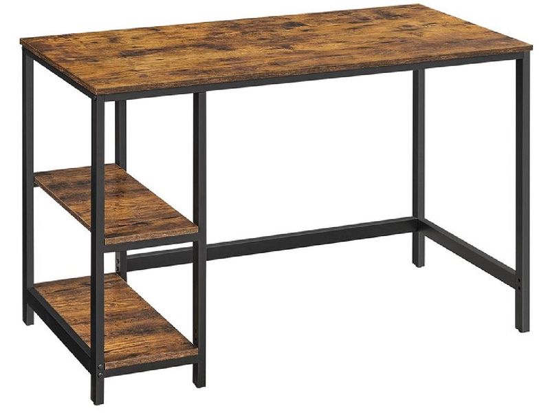 Songmics Tisch LWD47X Vintagebraun-Schwarz Industrie-Look Schreibtisch