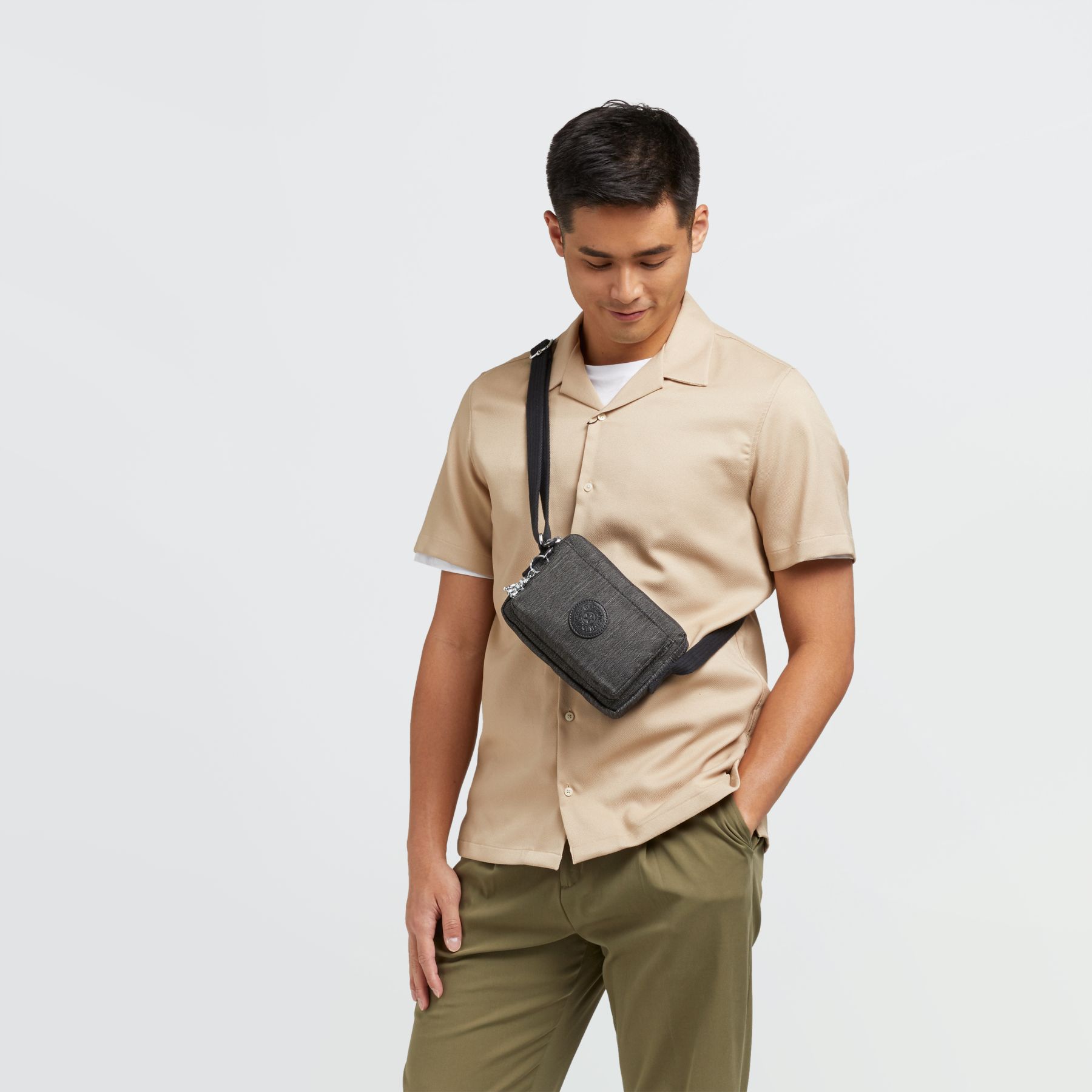 ABANU Mini Sac à Bandoulière avec Sangle Ajustable - Black Peppery
