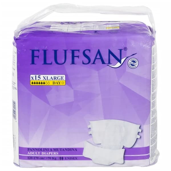 Flufsan Voksenbleier engangs 15 stk str XL