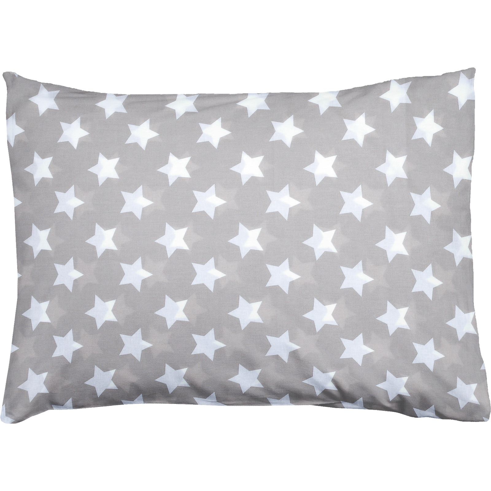Bettwäsche Renforcé Sterne hellgrau 50x70 Kissenbezug