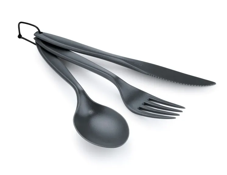 GSI Outdoors 3 PC RING CUTLERY GREY One Color
