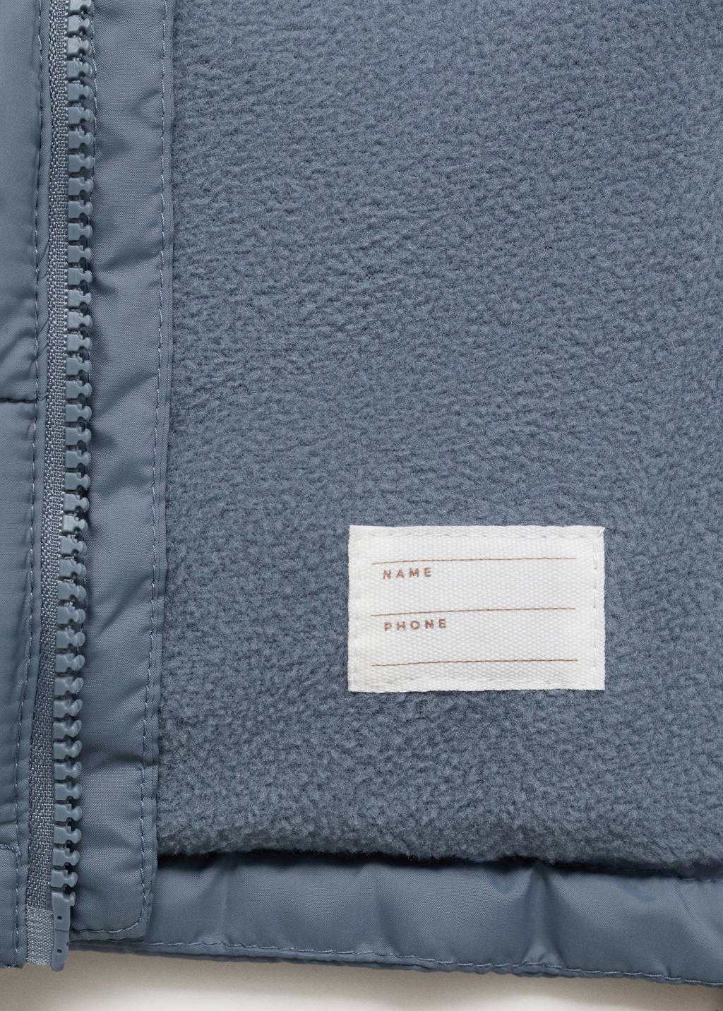 Mango Kids gewatteerde jas winter lichtblauw