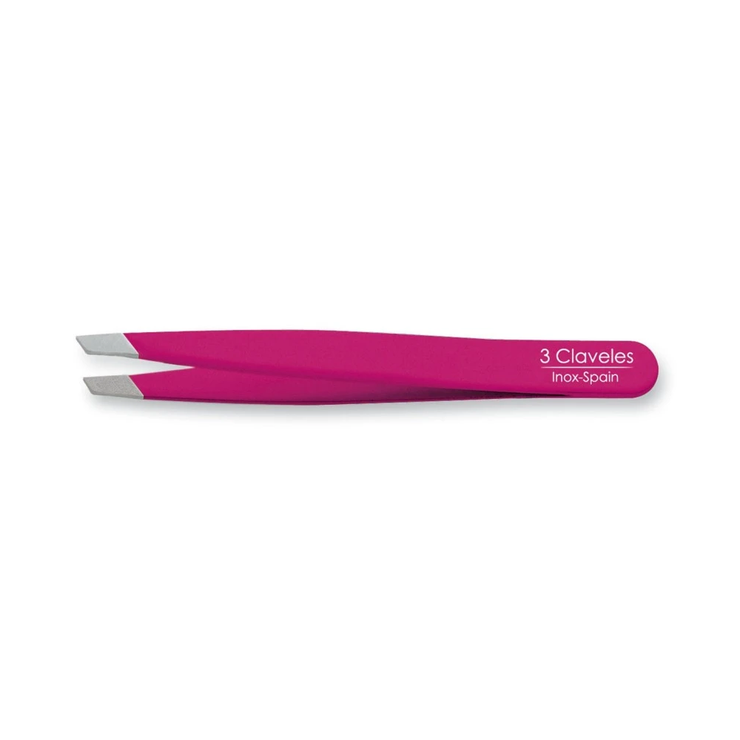 Pince à épiler pointe biais 9 cm couleur : rose