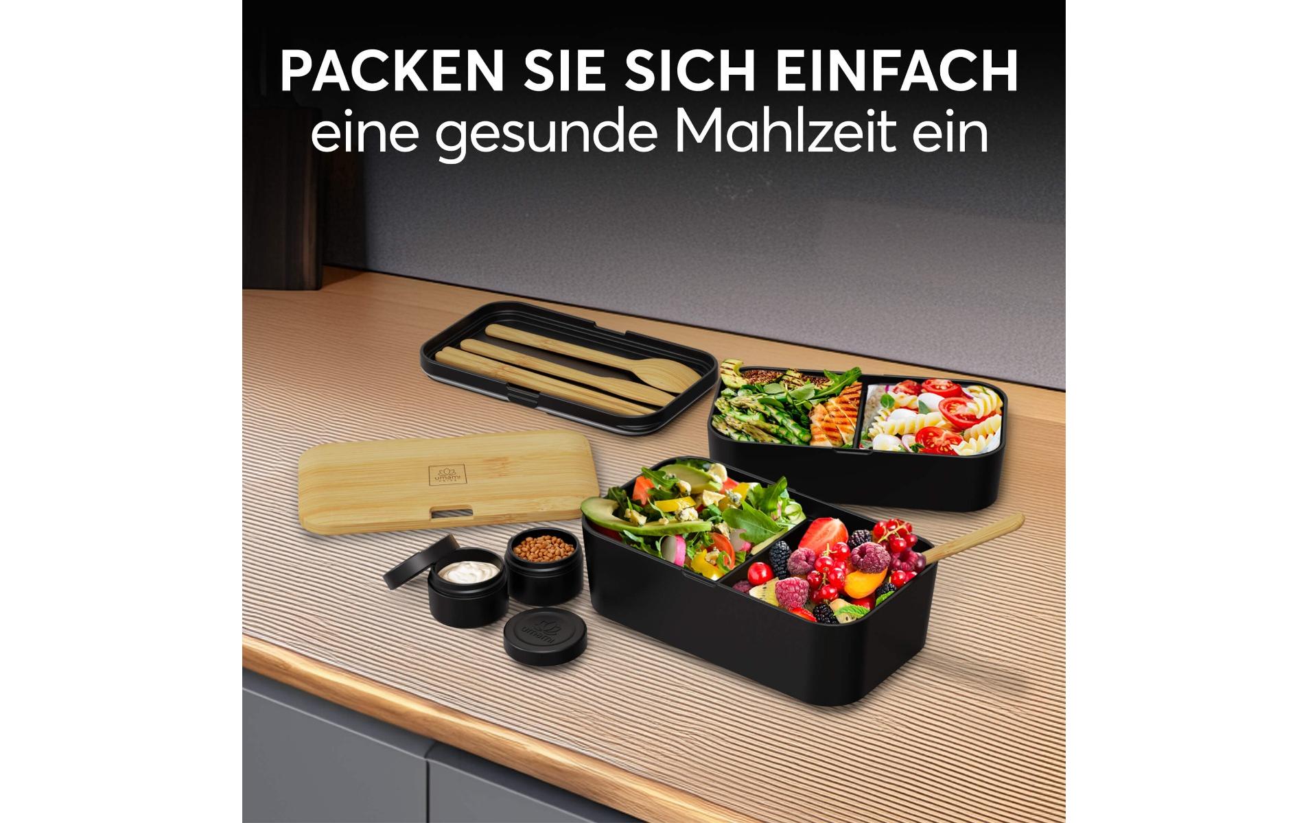 Lunchbox Nestable L Bamboo Black PremiumPraktische und nachhaltige Lunchbox
