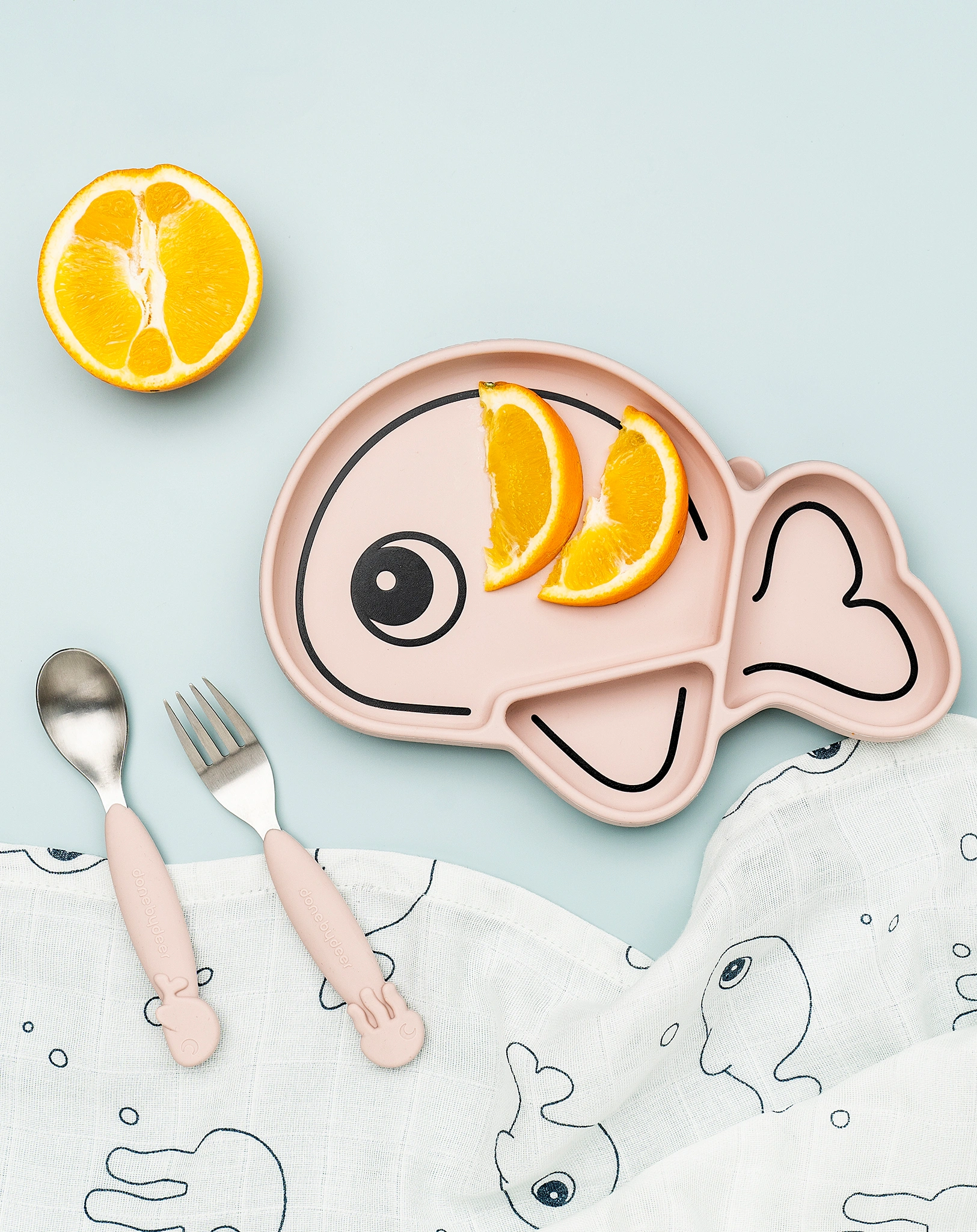 Besteckset YUMMYPLUS - SEA FRIENDS 2-teilig in rosa