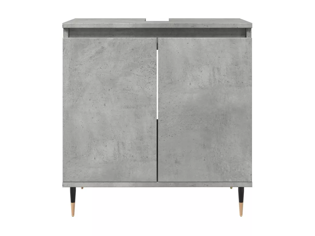 Armoire de bain gris béton 58x33x60 cm bois d'ingénierie