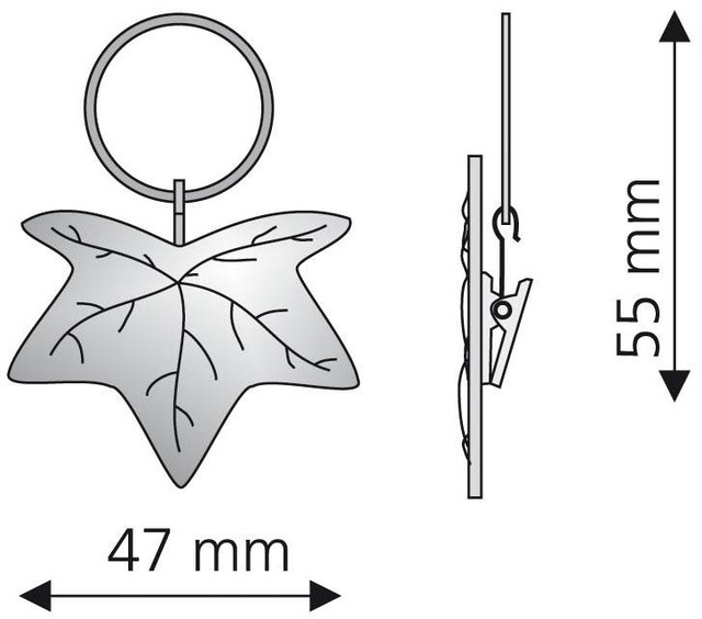 Liedeco Gardinenring »Blatt« für Gardinenstangen Ø 16 mm