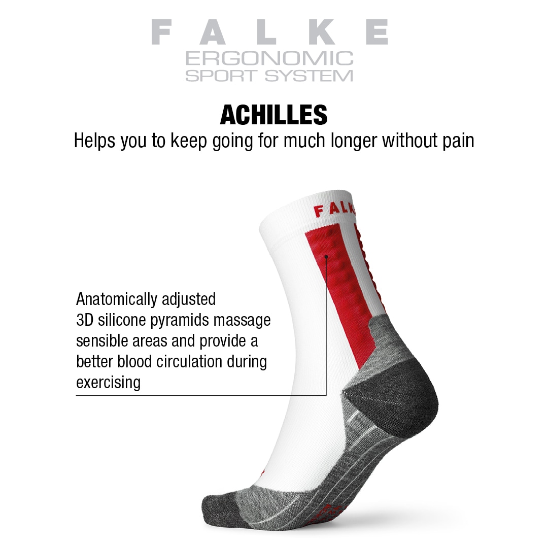 FALKE Achilles M's løpesokk kompresjon<br>Rå kompresjonssokk fra Falke, utviklet for å redusere akillessmerter!
