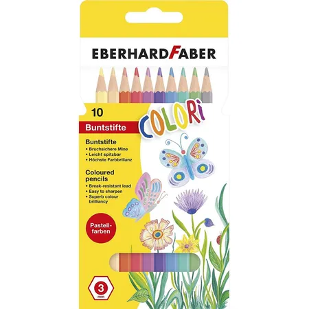 Eberhard Faber Buntstifte in Pastell Farben 10er Kartonetui