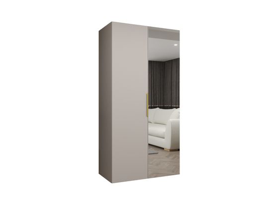 ABIKS MEUBLES - Armoire marbella 2 202/100/52 2 portes (cachemire/doré)