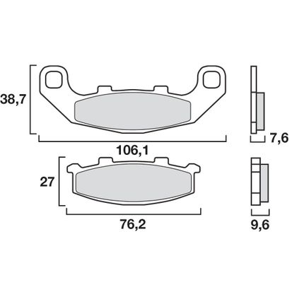 Plaquettes de freins Brembo Sinter Métal Fritté arrière