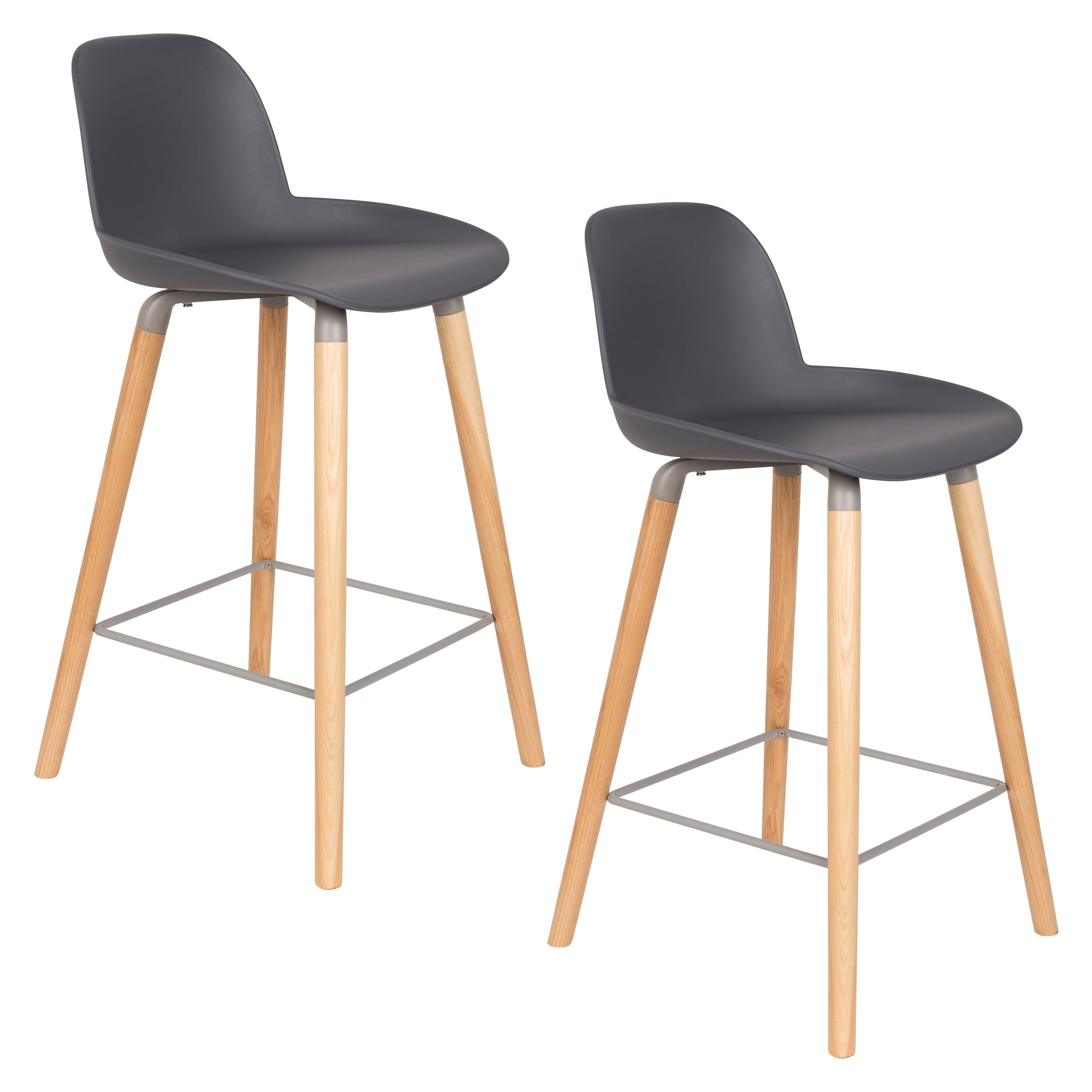 Zuiver Albert Kuip Barkrukken 65 cm Donkergrijs - Set van 2