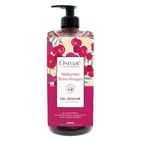 Osmaé Gel Douche Surgras Pétillantes Baies Rouges 1L