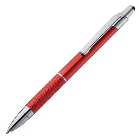 Macma Kugelschreiber aus Metall, metallic rot, 10 Stück