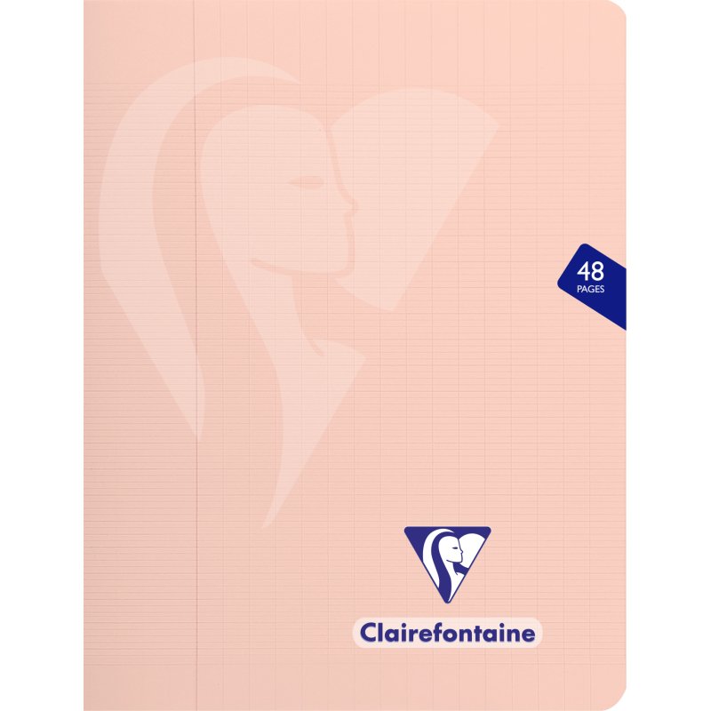 Cahier piqué Clairefontaine Mimesys Pastel 17 x 22 cm grands carreaux 48 pages couleurs assorties
