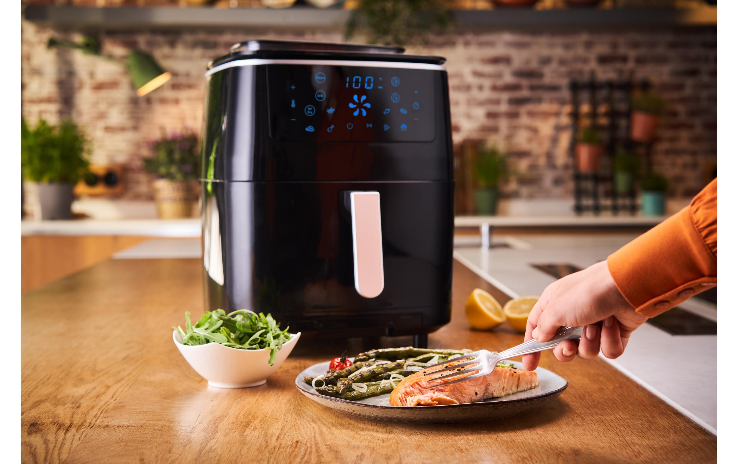 Heissluft-Fritteuse Easy Fry Grill & Steam 3 in 1, Schwarz<br>Heissluftfritteuse mit Grill und Dampfgarer Funktion
