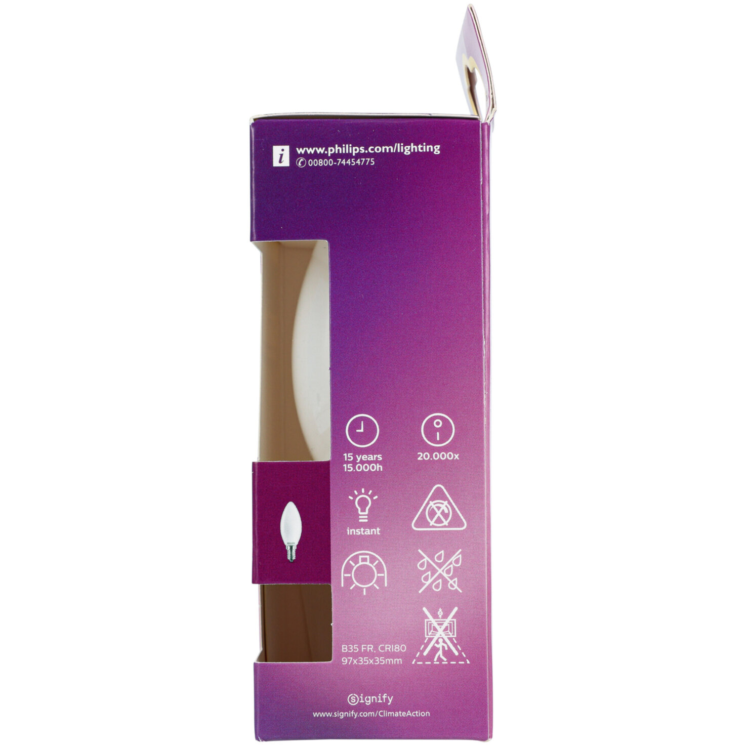 Philips LED-Kerze E14 warmweiss 2.2 W