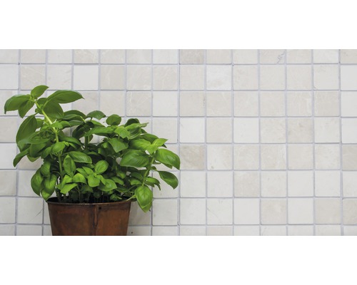 Natuursteenmozaïek Botticino beige 30,5x30,5 cm
