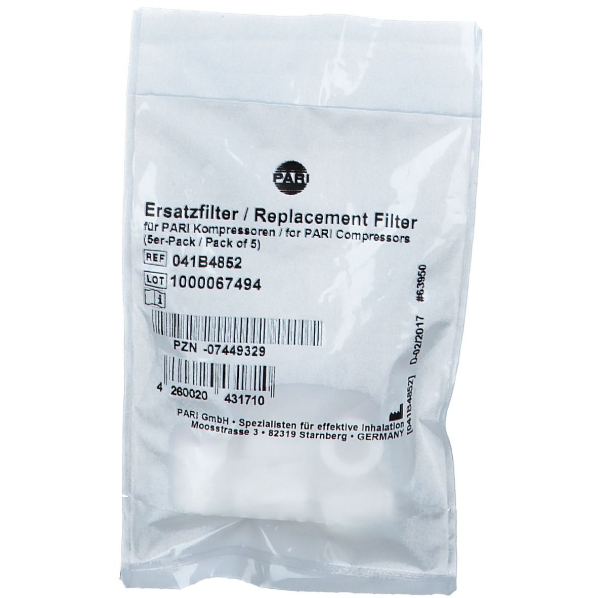 Pari Filtereinsatz neu Typ 38 + 85