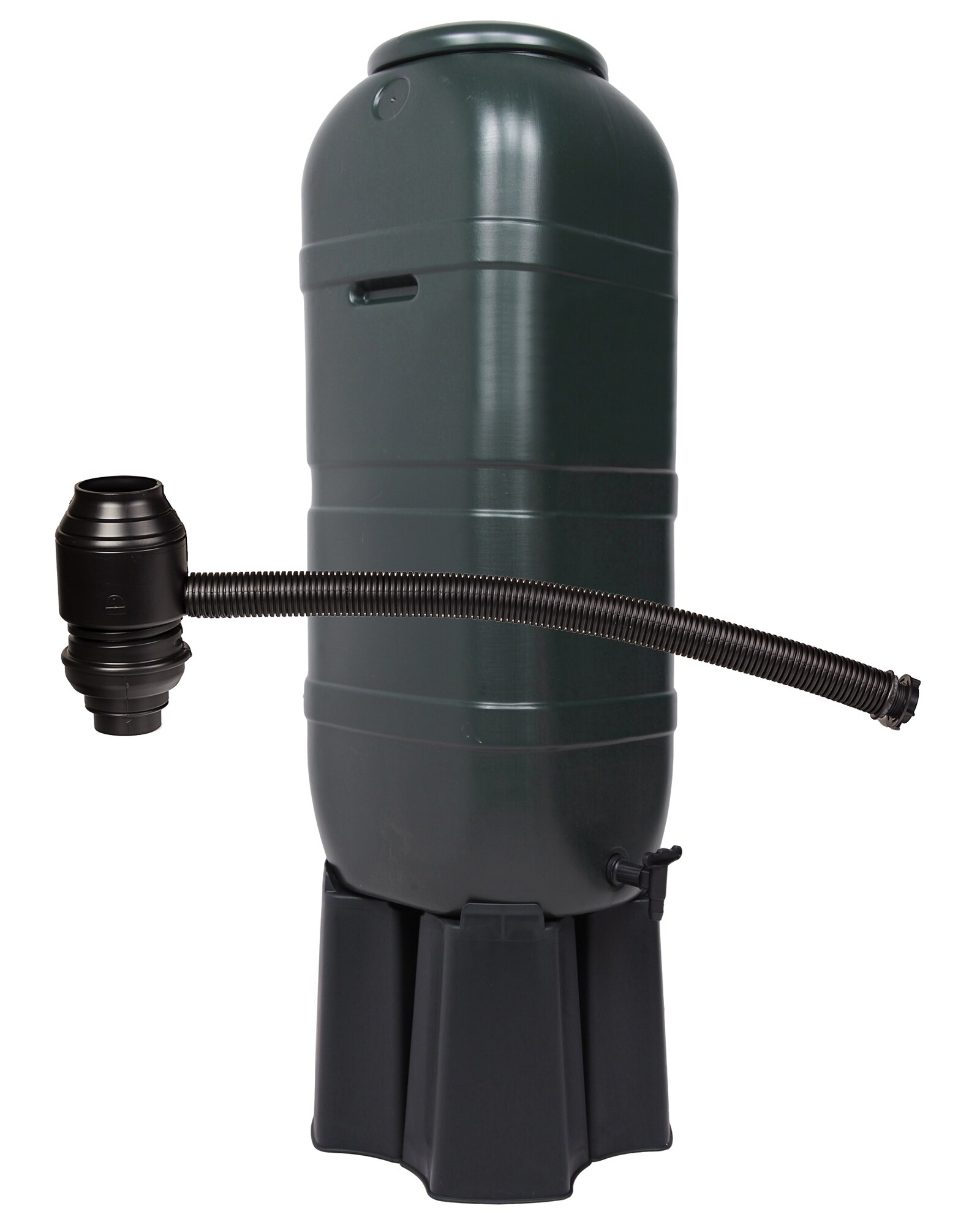 Regentonne 100 Liter mit Ständer undFüllautomat schwarz