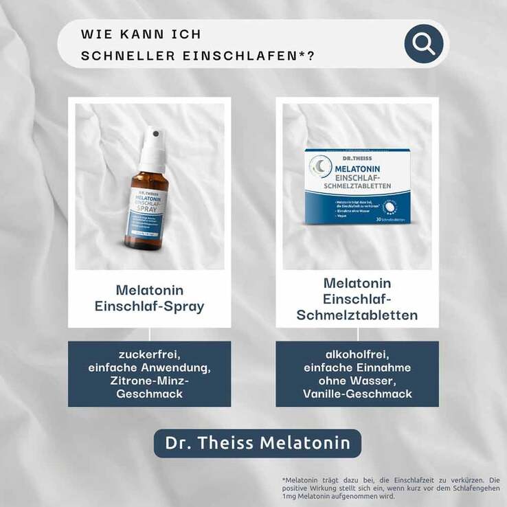 Dr. Theiss Melatonin Einschlaf-Schmelztabletten, 30 St