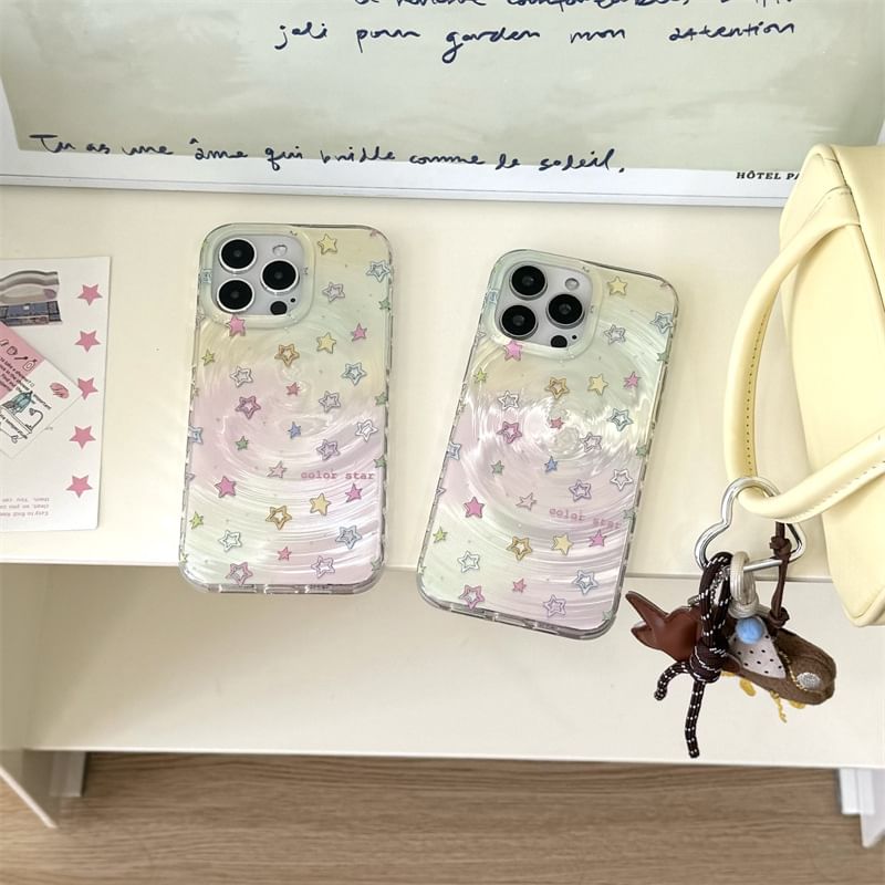 Fonekase - Star Ripple telefoonhoesje - Apple iPhone 16 Pro Max / 16 Pro / 16 Plus / 16 / 15 Pro Max / 15 Pro / 15 Plus / 15 / 14 Pro Max / 14 Pro / 14 Plus / 14 / SE / 13 Pro Max / 13 Pro / 13