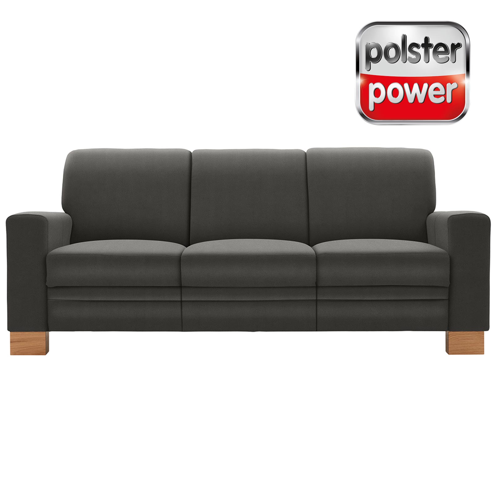 polsterpower 3-Sitzer-Sofa - Holiday steel - Basismodell