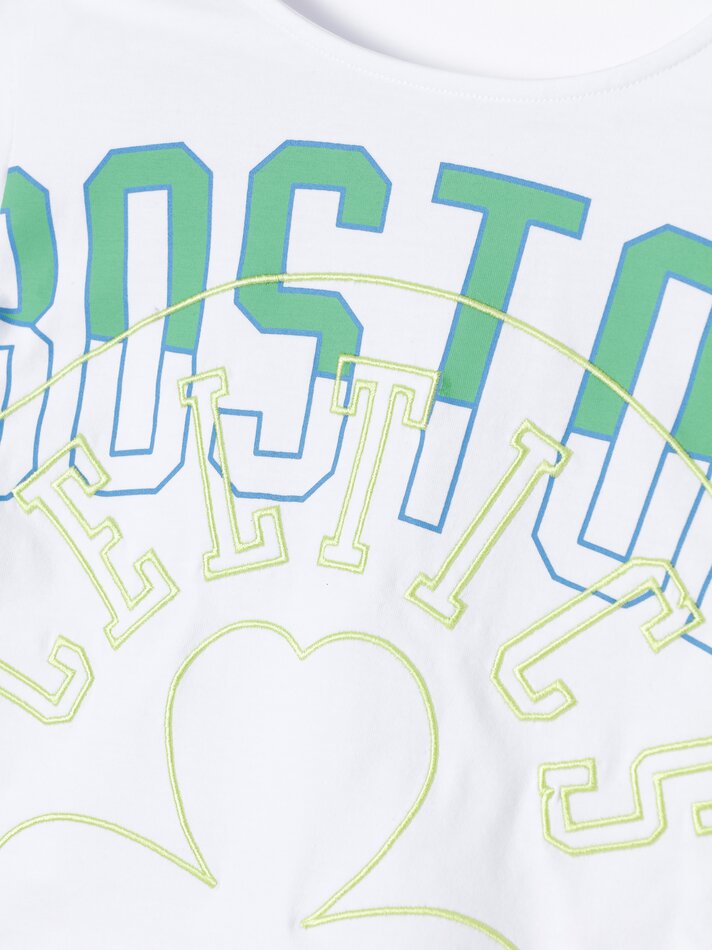 Camisa cropped do Boston Celtics da NBA - Branca