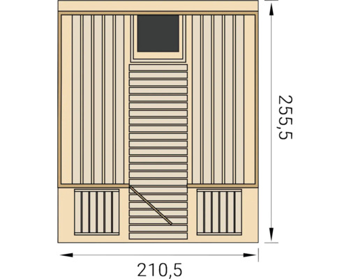 Barrelsauna Weka 198 inclusief 9 kW compacte oven en geïntegreerde besturing met grafietkleurige volledig glazen deur