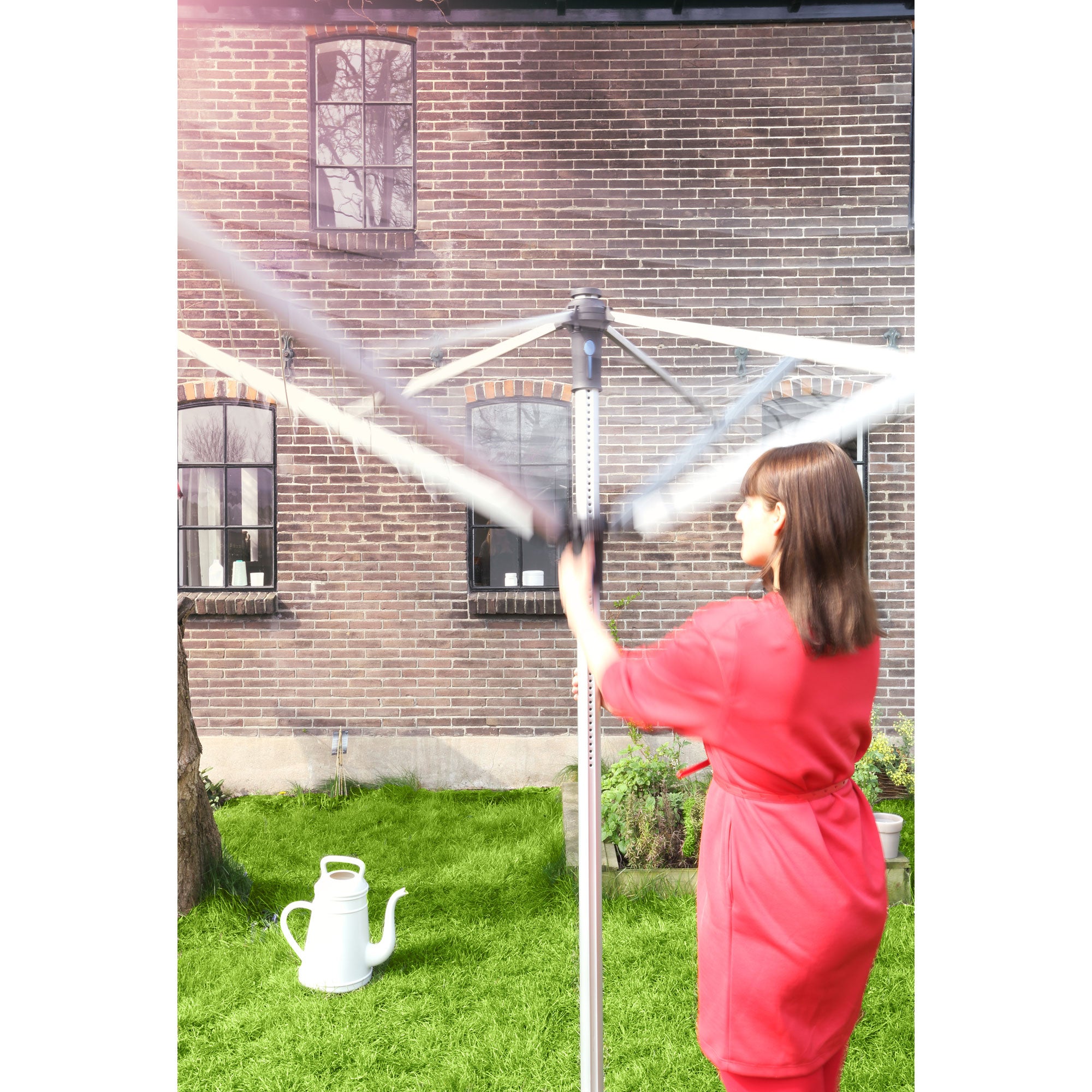 Brabantia Lift-O-Matic Advance Droogmolen 60 m + Grondanker