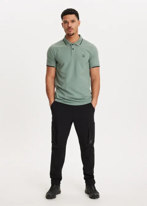 Polo piqué blauw (AQUA)