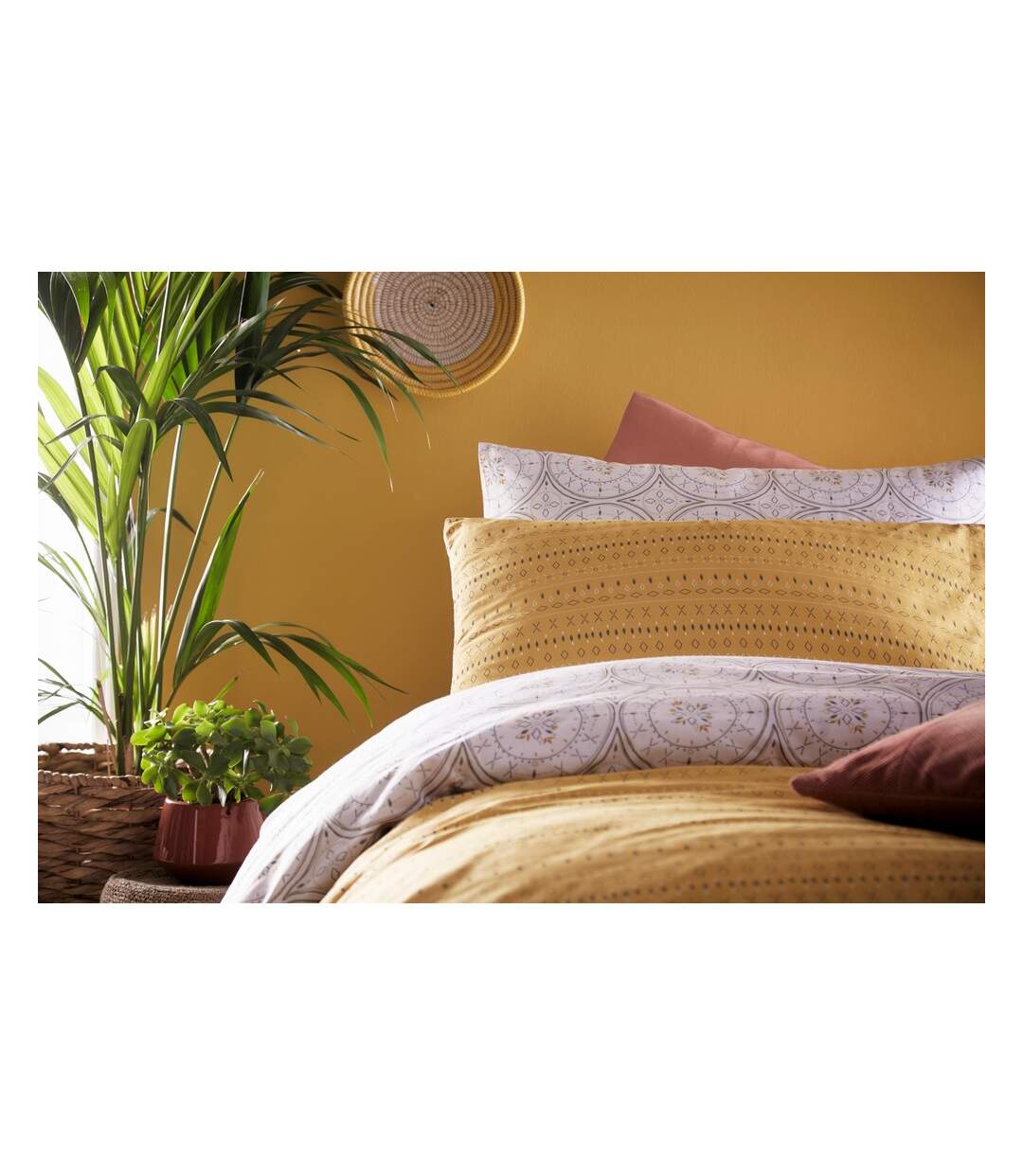 Furn - Parure de lit (Gris / Ocre) - UTRV1613