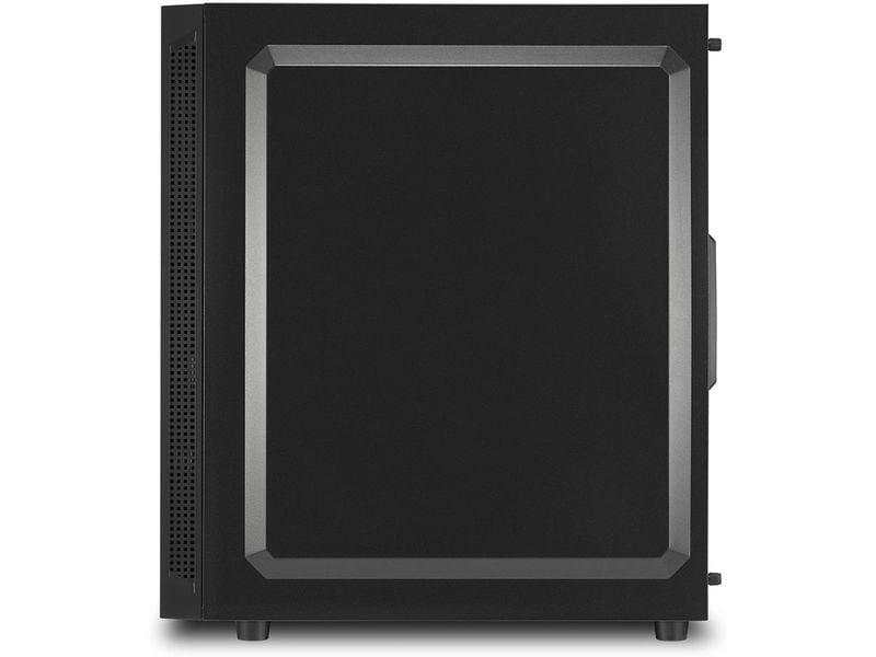 Sharkoon PC-Gehäuse RGB Slider Schwarz Stylischer Gaming-Mid-Tower mit Sichtfenster und RGB-LED-Streifen
