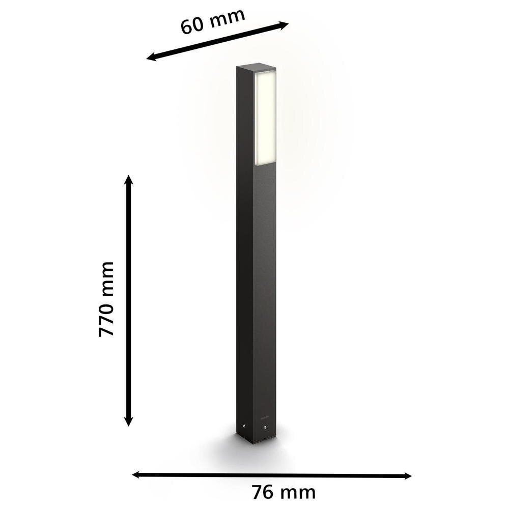 LED-padverlichting Stratosphere in antraciet en wit 3,8W 800lm IP44