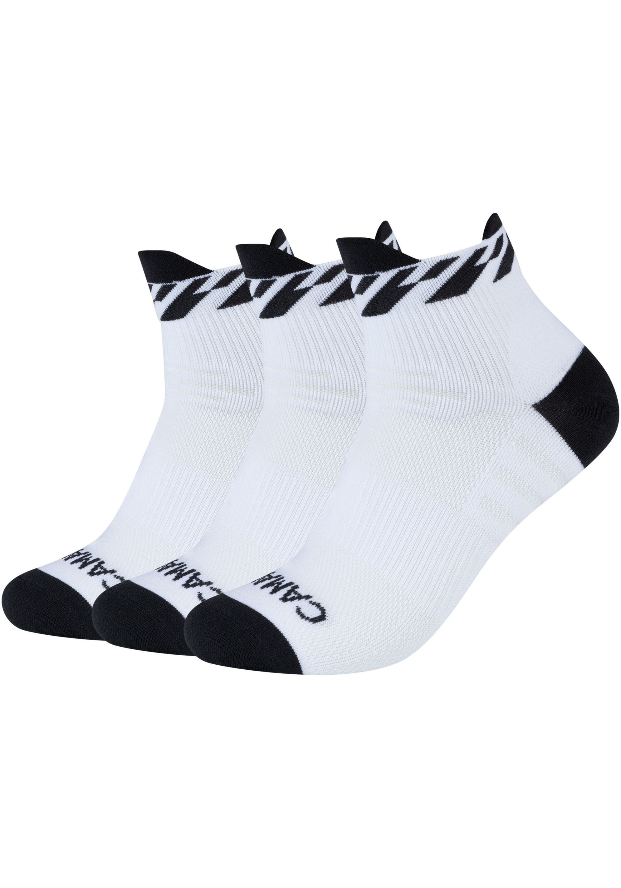 Camano Sportsocken »function« 3 Paar tlg. mit kontrastfarbener Zehenpartie und Ferse