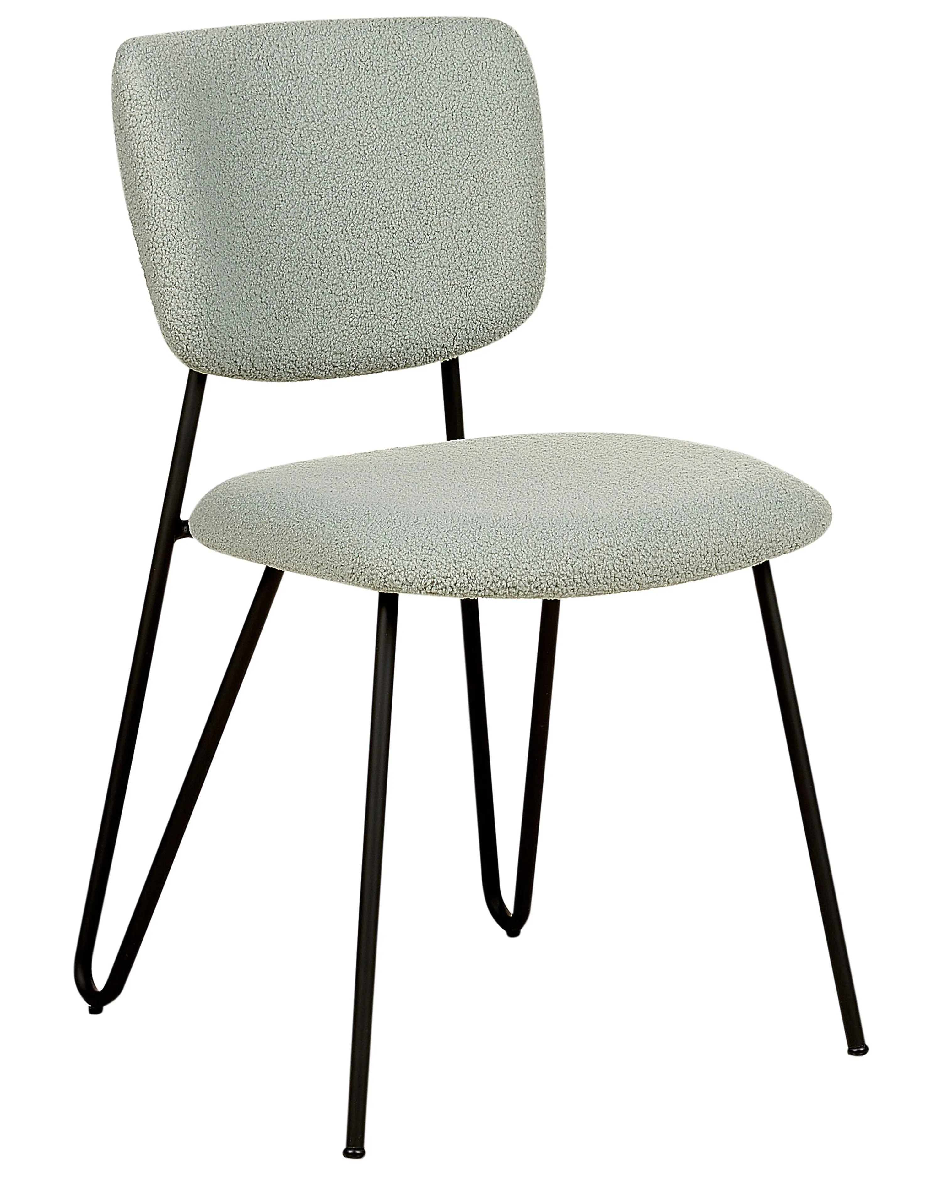Set van 2 eetkamerstoelen NELKO Bouclé Lichtgroen