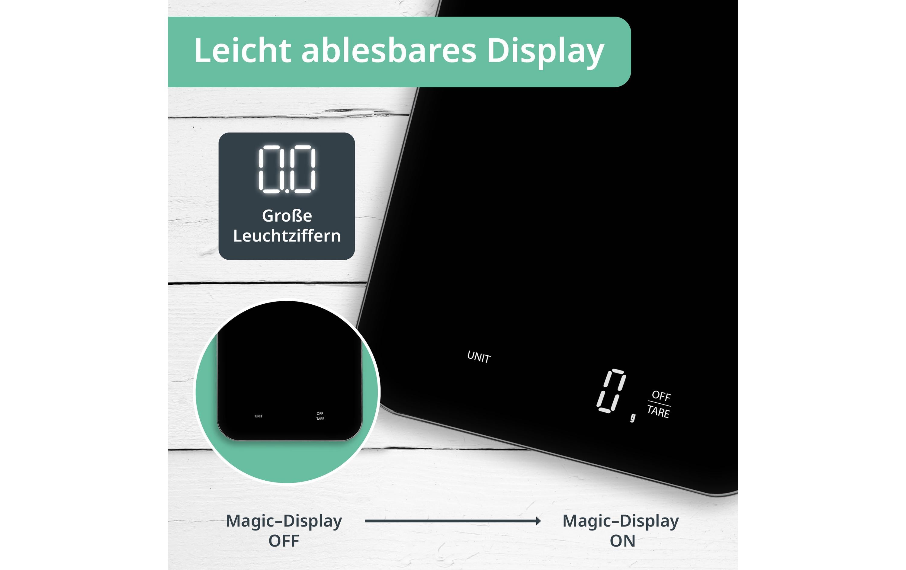 Küchenwaage Tessa SchwarzDigitale Küchenwaage