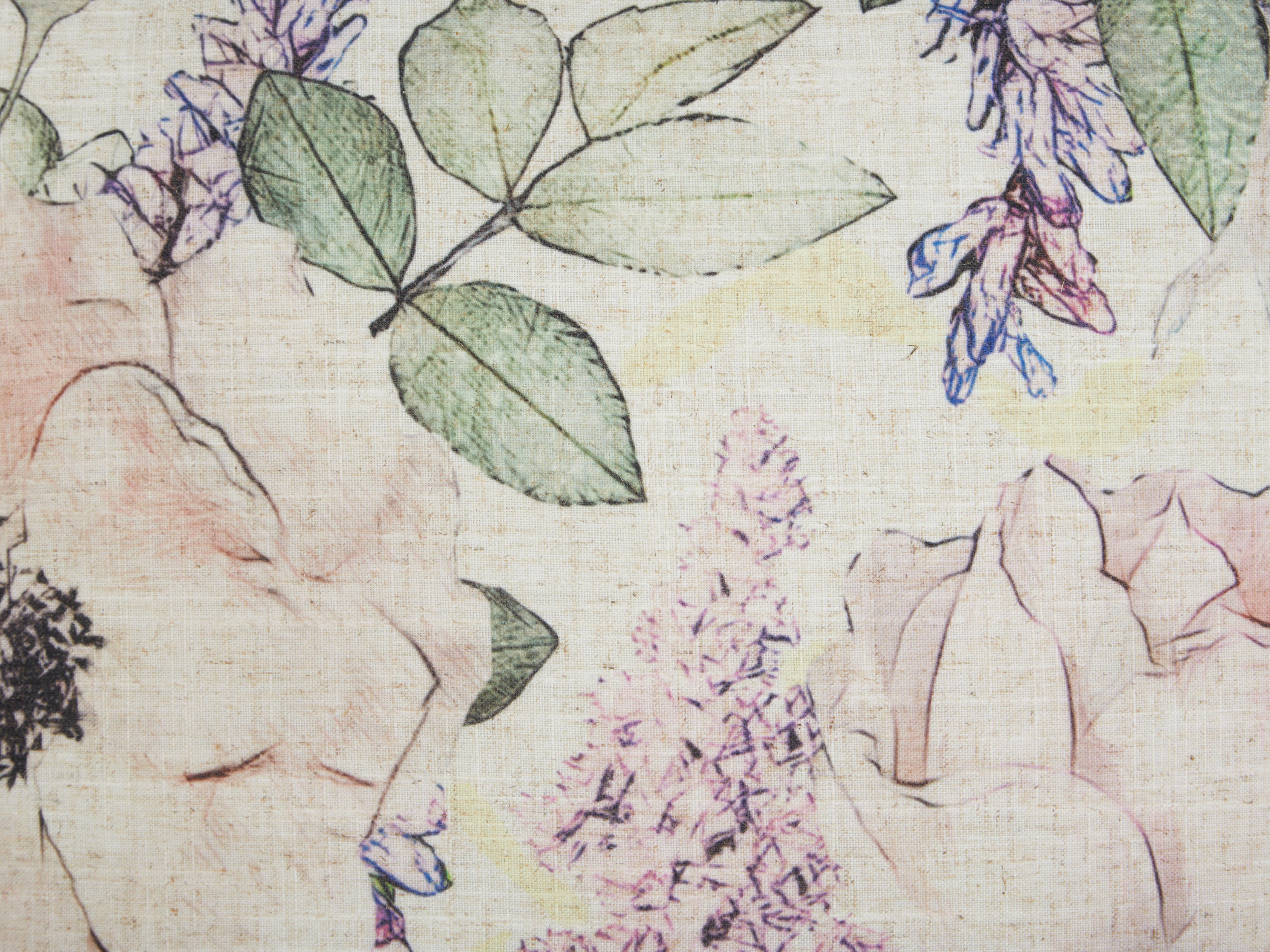 Set van 2 sierkussens ZAHRIYE 45 x 45 cm Paars bloempatroon