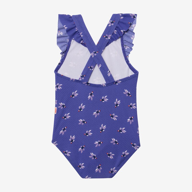 Maillot 1 pièce bébé fille poissons bleu Catimini Bleu