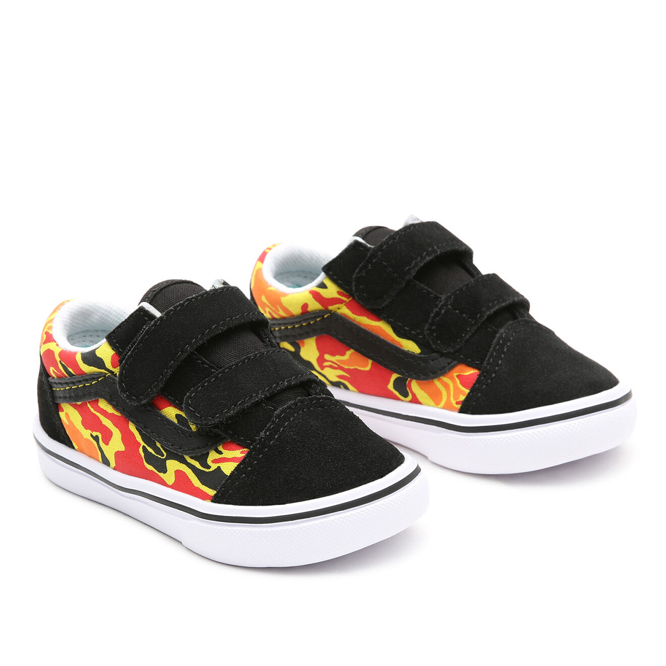 Vans Sneakers en Velours de Cuir & Textile ComfyCush Old Sko noir/orange