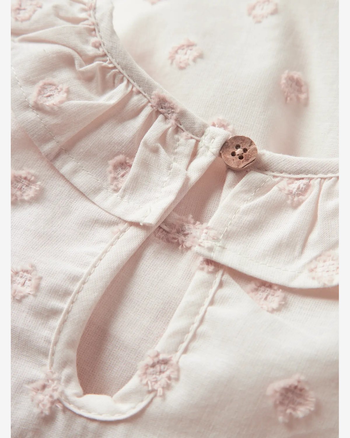 Bluse Barn M/ Volangerkrage – Øko Bomull | Nethe LS Shirt
