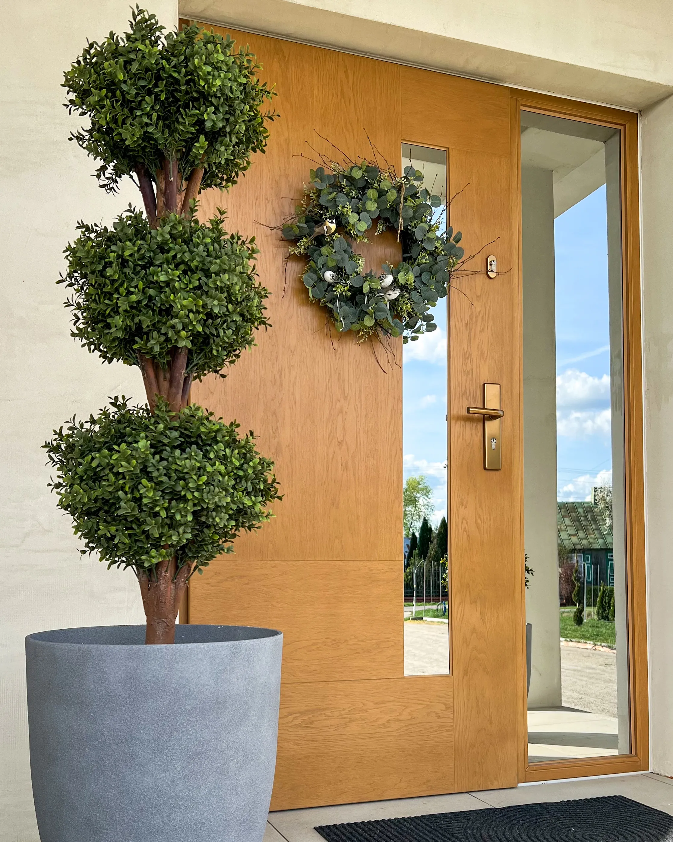 Bloempot CROTON 43 cm Lichtgrijs