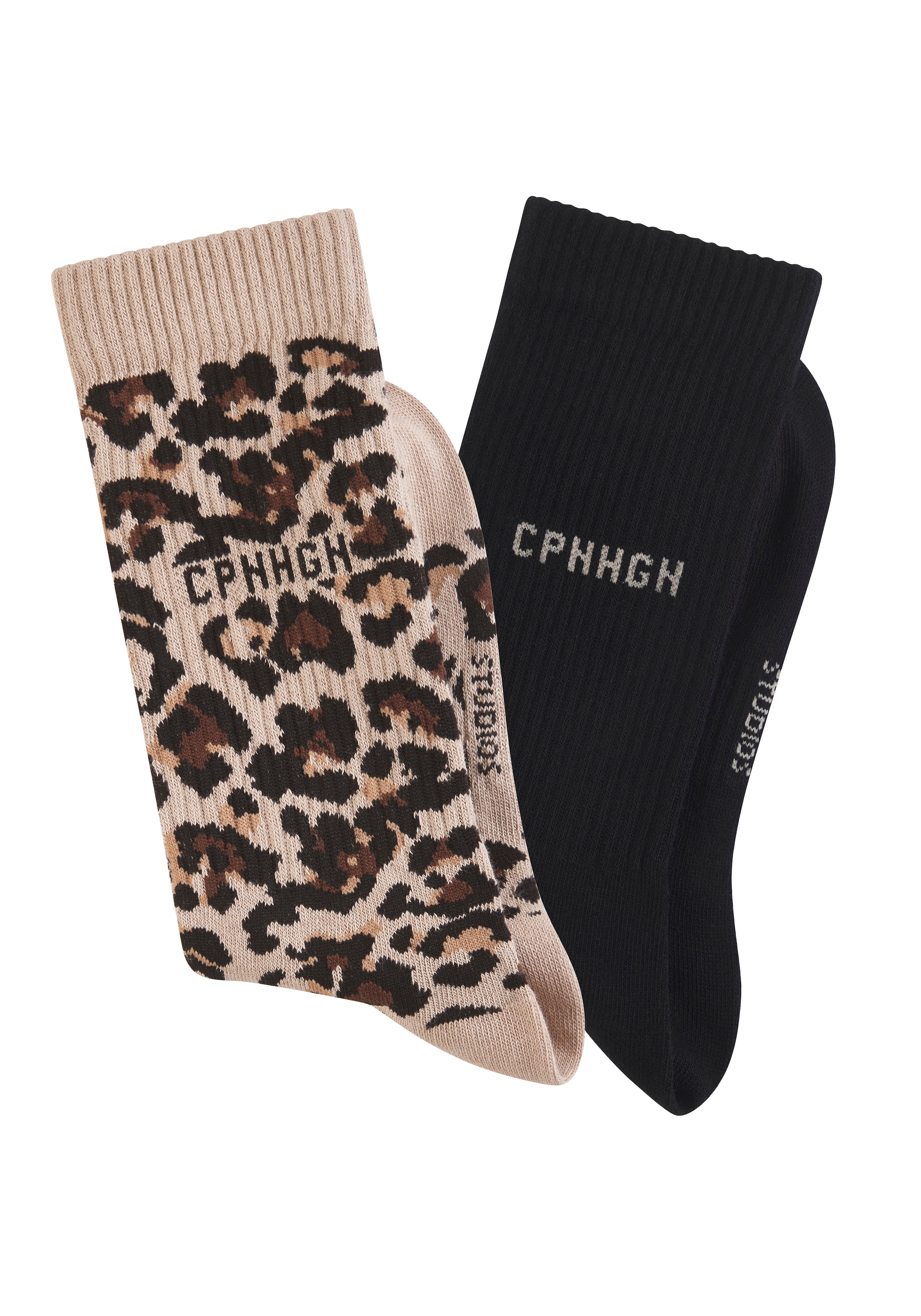 Copenhagen Studios Langsocken Packung, 2 Paar tlg. gemustert und in uni