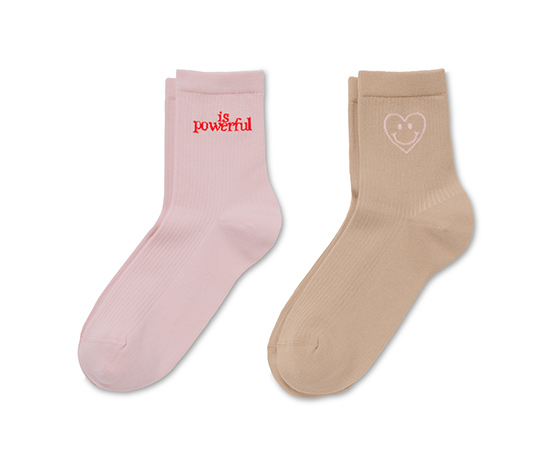 2 Paar Statement-Socken