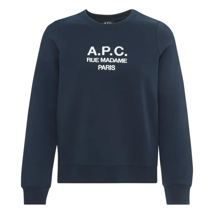 A.P.C. Sweat Tina Coton Bio | Bleu marine