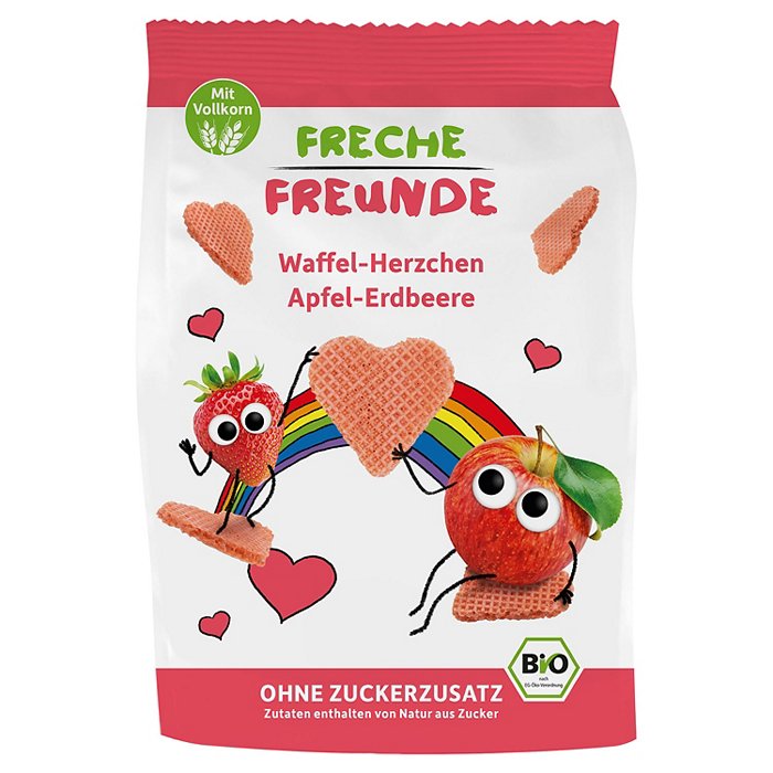 FRECHE FREUNDE Bio Waffel-Herzchen 25 g