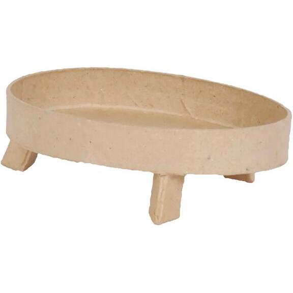 Vide poche 3 pieds oval 13x9x4cm - Kraft