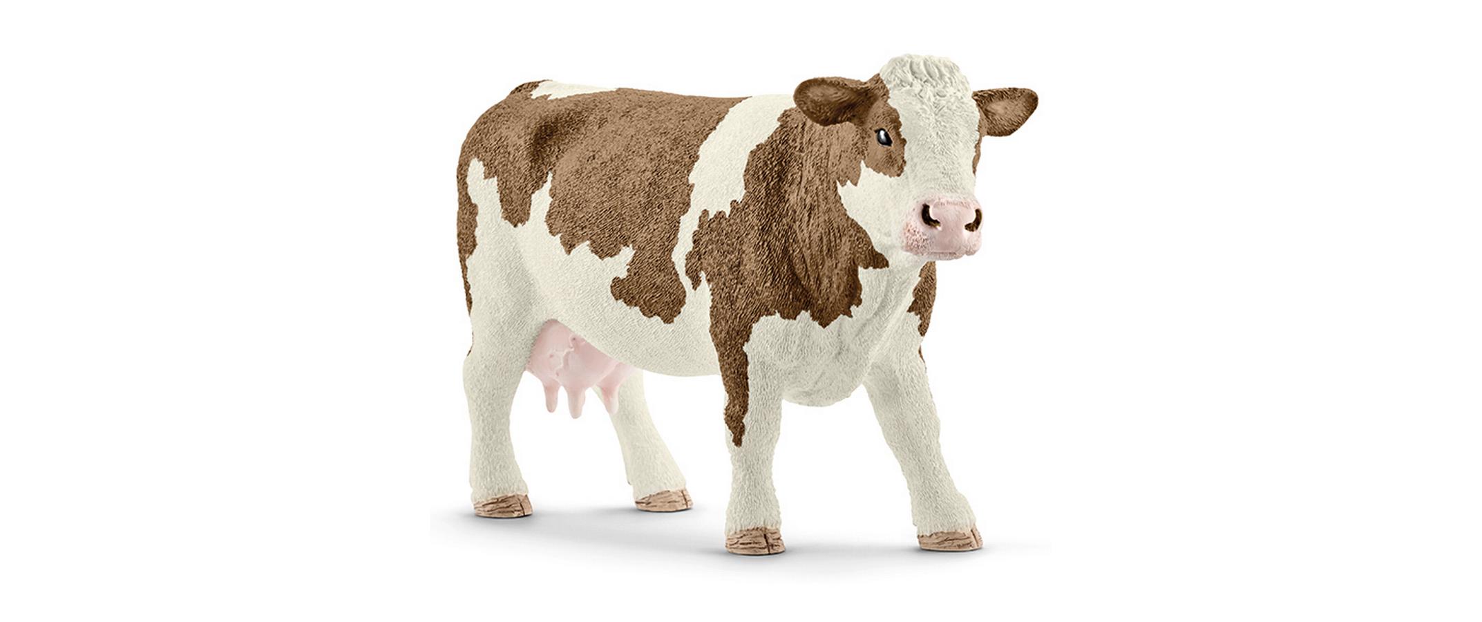 Spielzeugfigur Farm World Fleckvieh-KuhSpielzeug-Tierfigur